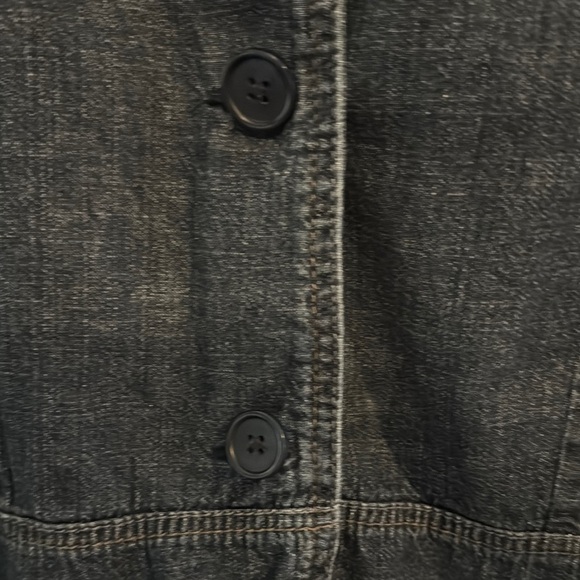 French Cuff‎ Black Jean Jacket Long Sleeve - Picture 5 of 8